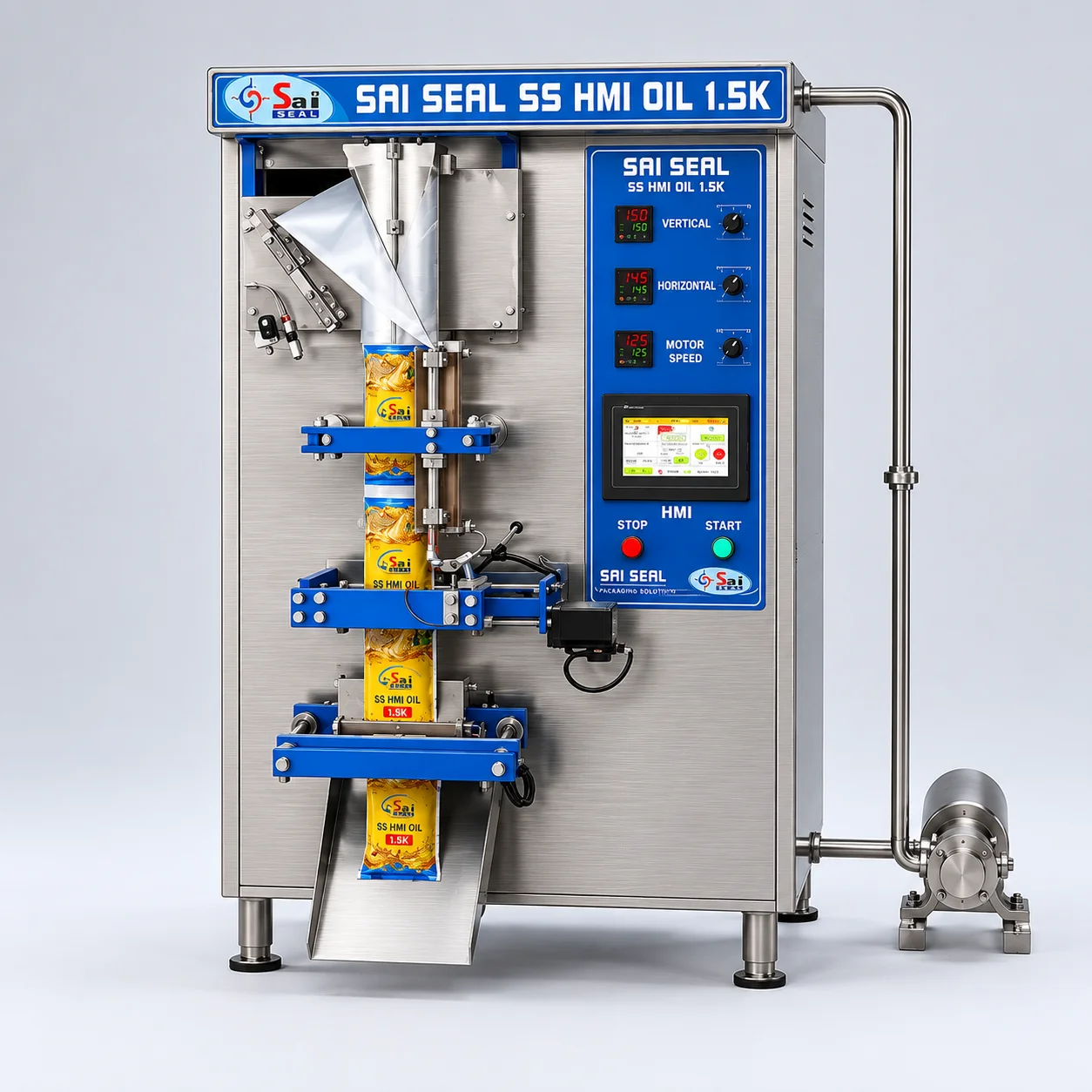 Sai Seal SS HMI OIL 1.5K - Edible Oil Pouch Packing Machine